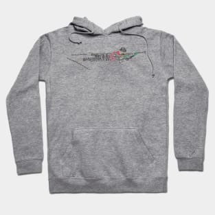 Biathlete typography Hoodie